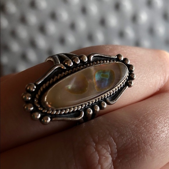 Native American Abalone/Sterling Ring - Picture 8 of 9
